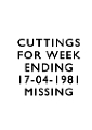 19810417 PRESS CUTTINGS MISSING CN